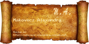Makovecz Alexandra névjegykártya